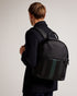RUCKEN-Bags-Core Twill PU Striped Backpack- Ted Baker Romania